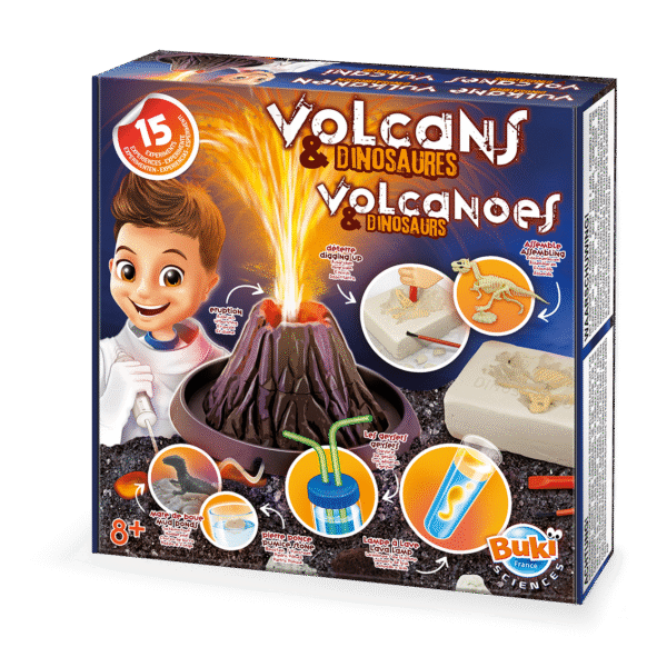 BUKI FRANCE Volcans & Dinosaures – Coffret d’expériences scientifiques 2224