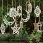 10 Pcs Décoration de Ramadan en bois