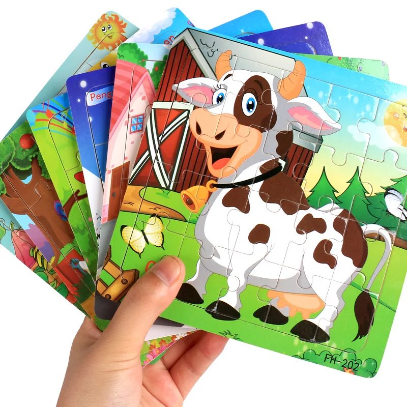 Puzzle en bois animaux