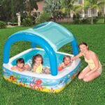 BESTWAY - Piscine avec pare-soleil 140x140x114 cm