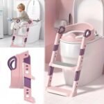 Chaise de toilette Pliable pliant Siege toilette + escalier, Pot bébé enfant coussin toilette