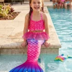 Maillot de Bain Enfant Sirène 3 Pièces – Queue de Sirène