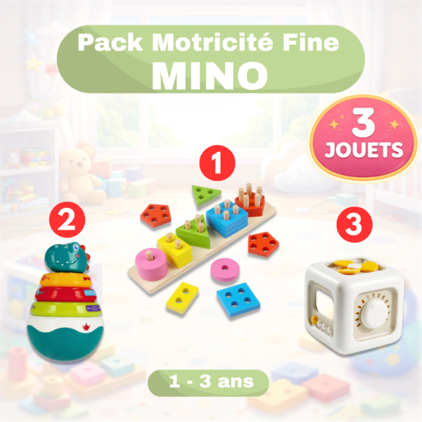 Pack MINO – Motricité Fine & Éveil Sensoriel dès 12 mois