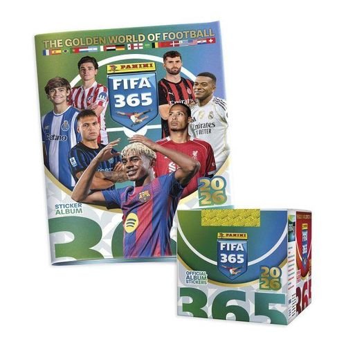 1-1.jpg Panini Pack FIFA 365 2026 – 1 Album Officiel + boite complète stickers de 50 sachets – Collection Football – Image 1