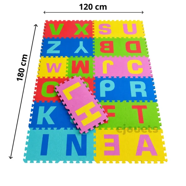 Tapis Puzzle Alphabet en Mousse EVA 120 × 180 cm