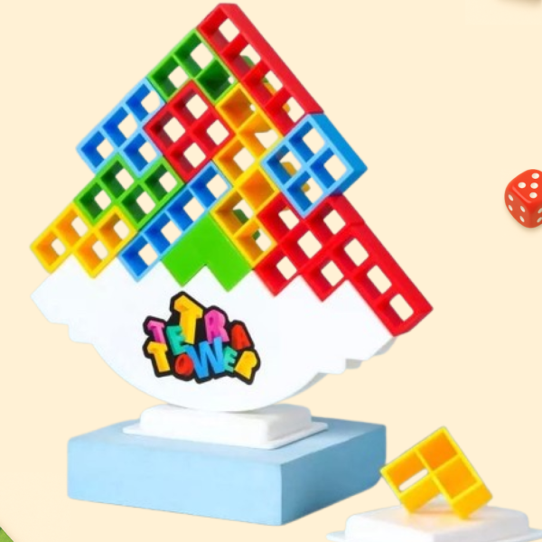Tetris Tower – Jeu de Société d'Équilibre Stratégique pour Enfants et Adultes