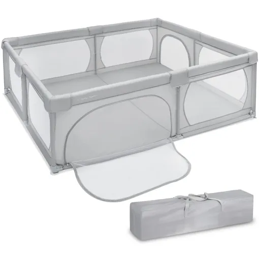 0199b010-3b17-731a-b64f-fd687315f9b3 Parc de Jeux Bébé Pliable 200 × 200 cm – Gris – Image 1