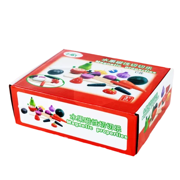 Jeu de Découpage Fruits en Bois avec Magnets – Jouet Éducatif Montessori