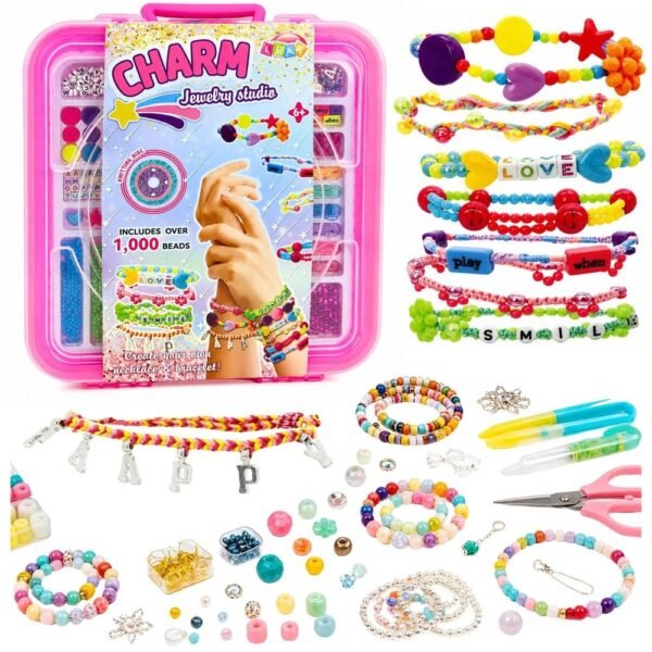 Charm Jewelry Studio – Kit de Création de Bijoux +1000 Perles