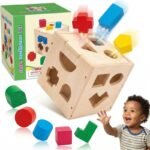 Cube de Tri en Bois Montessori – 15 Formes