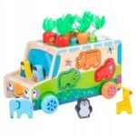 Jeu Montessori Bus Éducatif en Bois 2 en 1