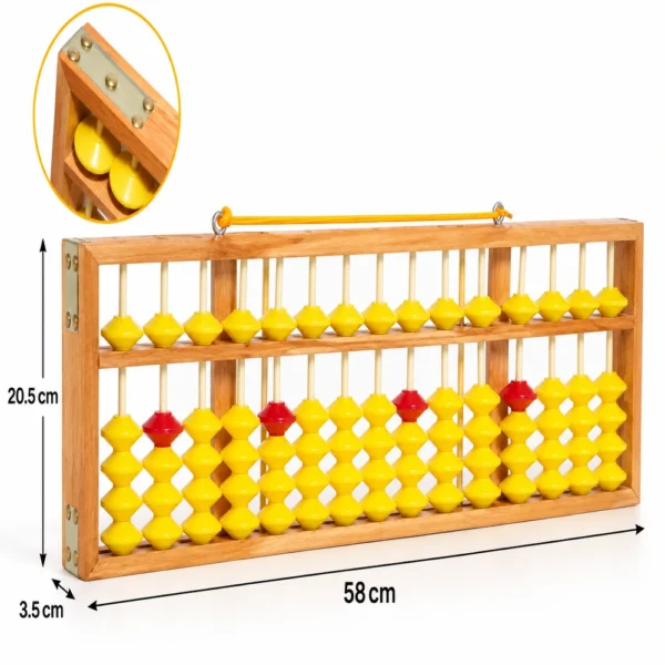 Boulier Chinois en Bois Éducatif – Abacus Montessori pour Apprendre à Compter et Calculer