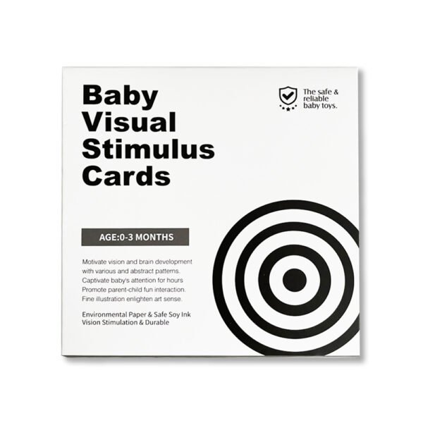 Baby Visual Stimulus Cards – Cartes d'Éveil Visuel Noir et Blanc pour Bébé 0-3 Mois